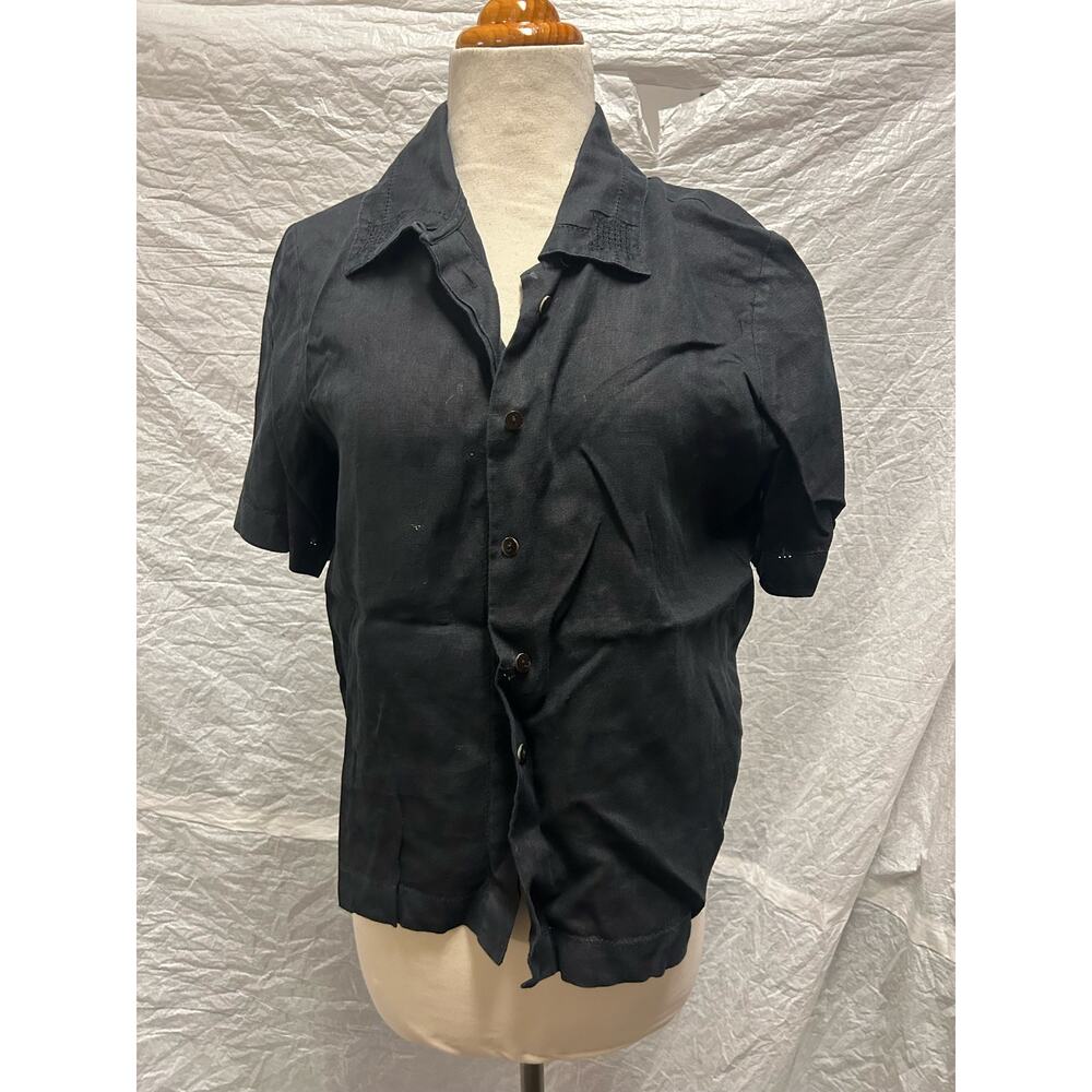 3 Different Jaeger Button Up Dress Shirts, Yellow, Black, White and Yellow
